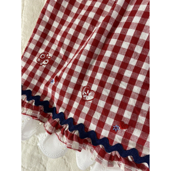Faded Glory Baby Girl Dress Size 6-9M Vintage Y2K Red White GIngham Check Sailor - Picture 4 of 16